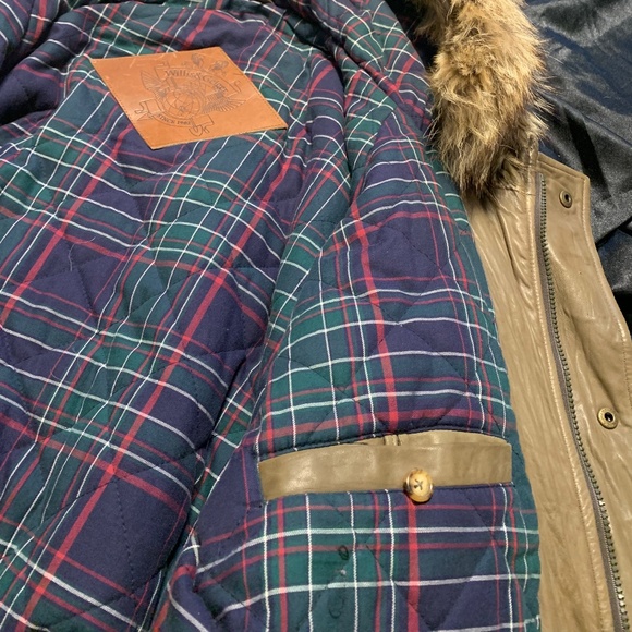 Willis & Geiger Leather Parka with fur Ruff- Size Large - Picture 8 of 8